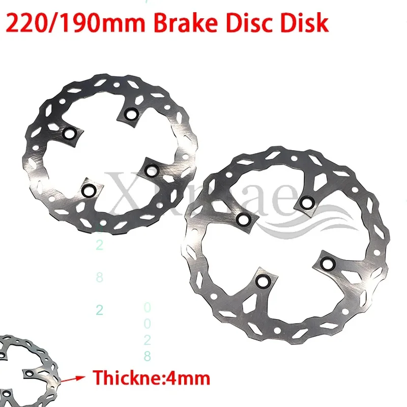 Front Rear 220 190mm Disc Brake Rotor for 110 125 140 150 160cc SDG Pit Dirt Bike Motocross Motorcycle