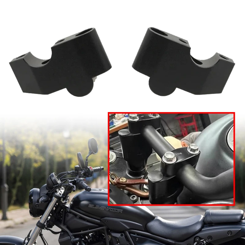 

Fit For Kawasaki Eliminator500 Eliminator400 2024 Motorcycle CNC Accessories Handlebar Clamp Raised Extend Back Move Mount Brace