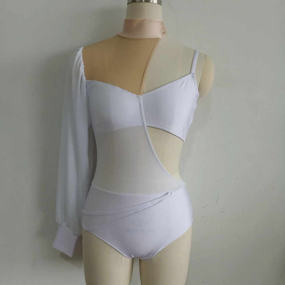 Kindermeisjes Detailhandel En Groothandel Nylon/Lycra Mesh Moderne Dans Ballet Body Suit Training Pak Dansschool Groep Performance