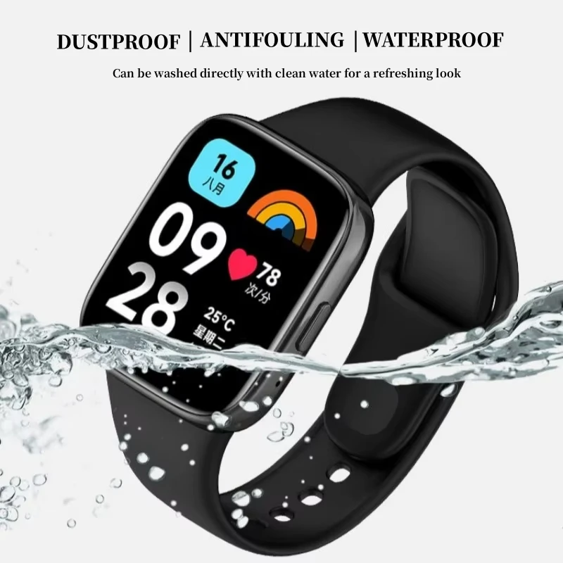 Силиконовый ремешок для Redmi Watch 3, активный ремешок, сменный спортивный браслет для умных часов Redmi Watch 3, активный ремешок для браслета