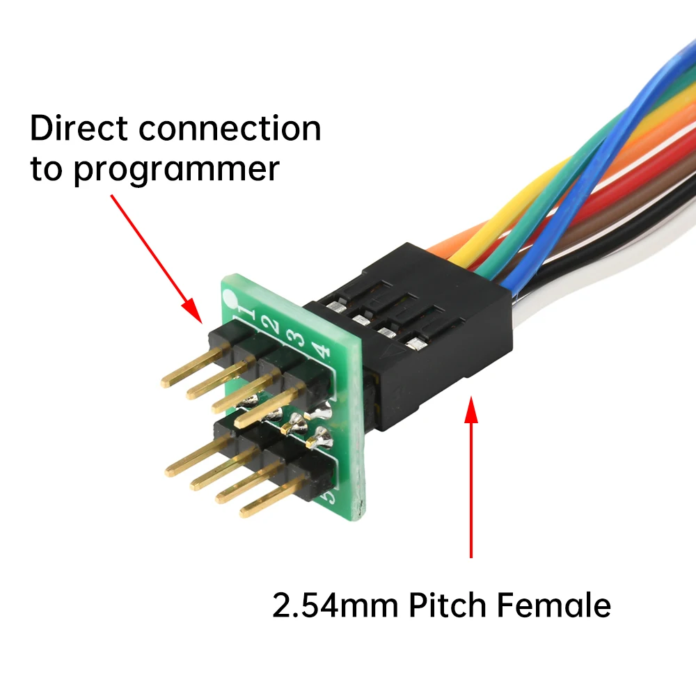 Microchip SOP8/WSON8/QDFN8, Pin de resorte SMD, programador de sonda de prueba de lectura/escritura, adecuado para programa de escritura de prueba, burn-in