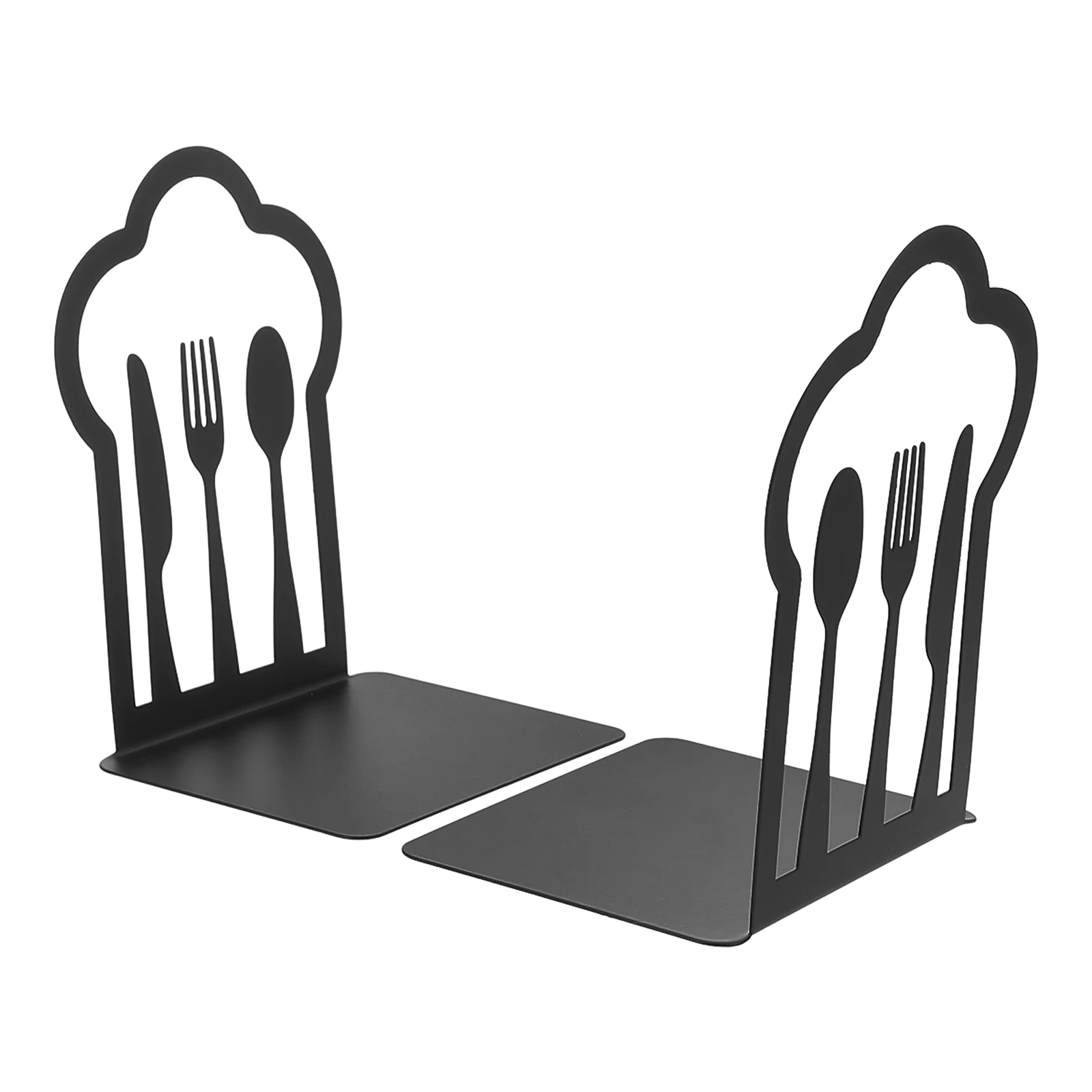 

2pcs Metal Bookends Creative Desktop Holders Study Organizers Decorative Stands Iron Clips Household Book Shelf