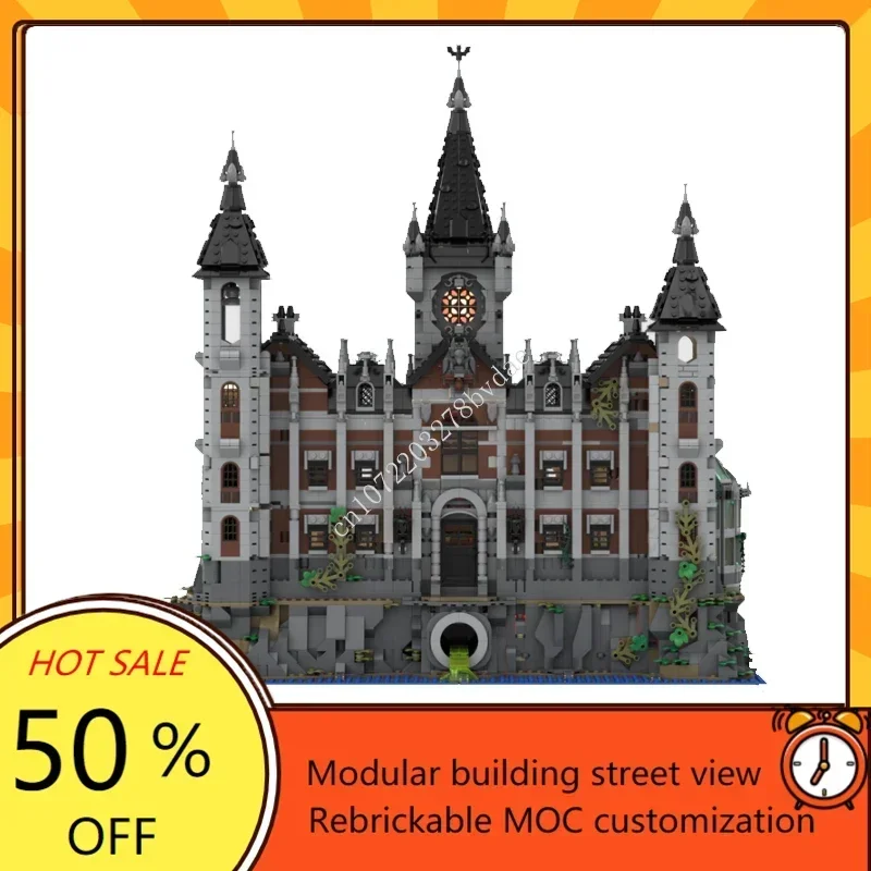 6726PCS MOC Modular Arkham Asylum City Street View Model Building Blocks Technology Bricks DIY Creative Assembly Toys Kids Gifts