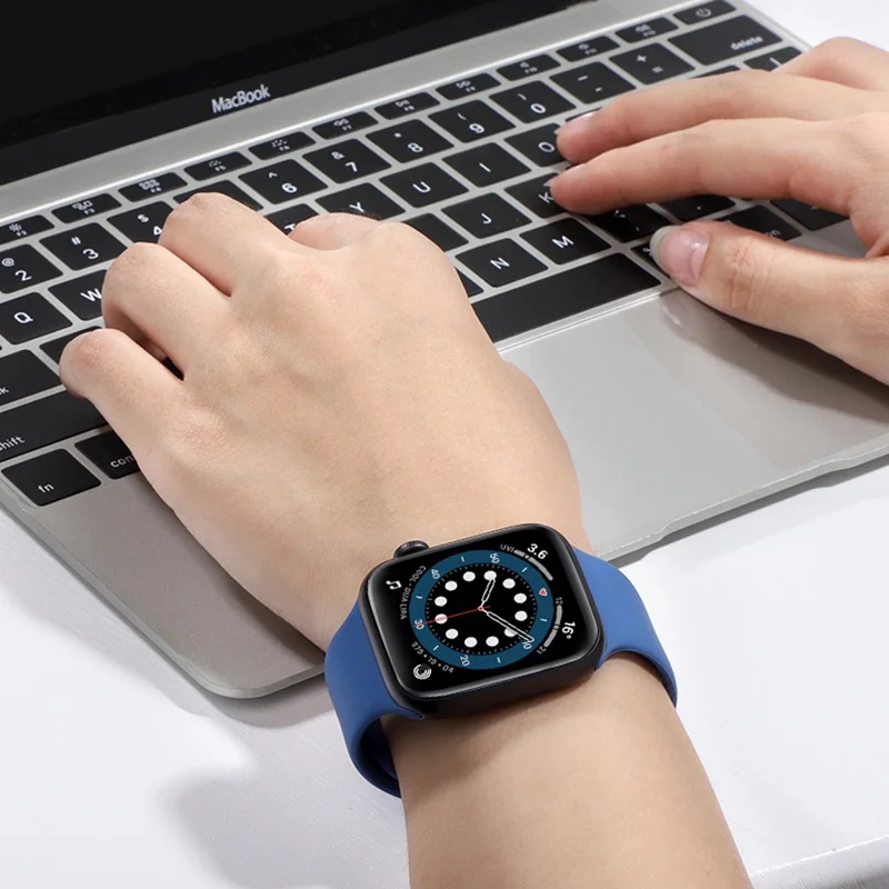 Silikonarmband für Apple Watch 11 Bänder 42 mm 46 mm 44 mm 41 mm 40 mm 45 mm Sportarmband Correa iWatch Serie 10 9 8 7 6 SE Ultra3 2 – Detail 5
