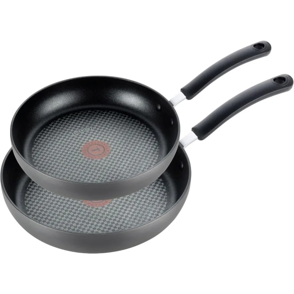 

T-fal Ultimate Hard Anodized Nonstick Fry Pan Set 2 Piece, 10, 12 Inch, Oven Broiler Safe 400F, Cookware, Pots and Pans Set Non