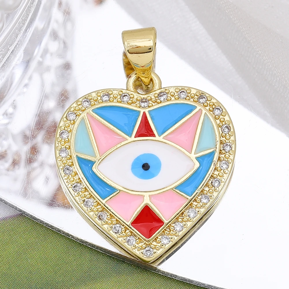 Juya DIY Talisman Pendant Jewelry Making Accessories Handmade Creative Hamsa Hand Fatima Greek Evil Eye Charms Supplies