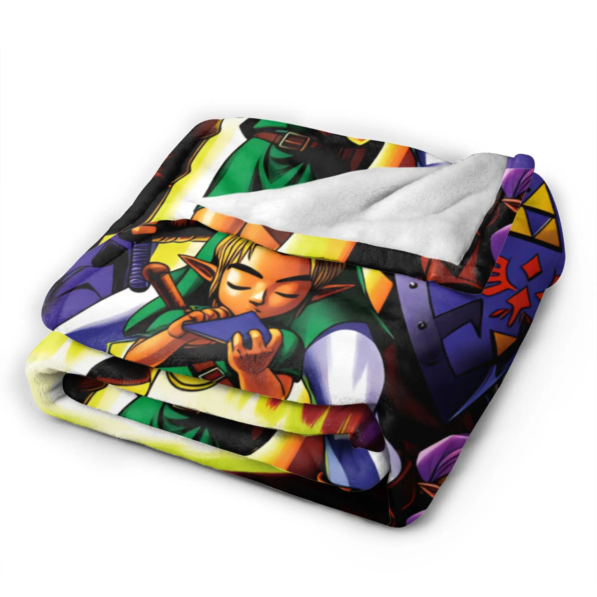 Link Cartoon Z-Zeldas Soft Warm Blanket  Decorative Plush Throw Blanket Aesthetic Couch Chair Flannel Bedspread Sofa Bed Cover view 5