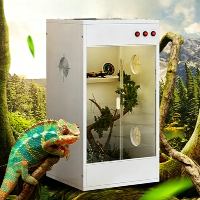 

PVC Reptile Terrarium Lizard Tortoise Snake Feeding Box Breathable Large Space Reptiles Enclosures Small Pet House Habitat