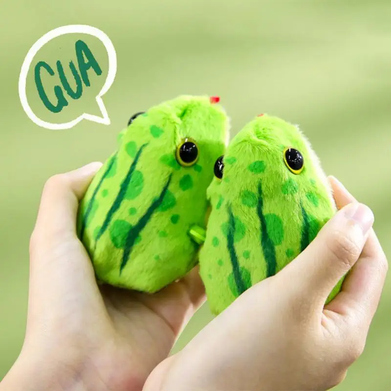 Wind Up Toys for Kids Funny Plush Frog Wind-Up Toy Crawling Spring Toy Clockwork Animal Toys Adorable Wind-Up Toys for Kids