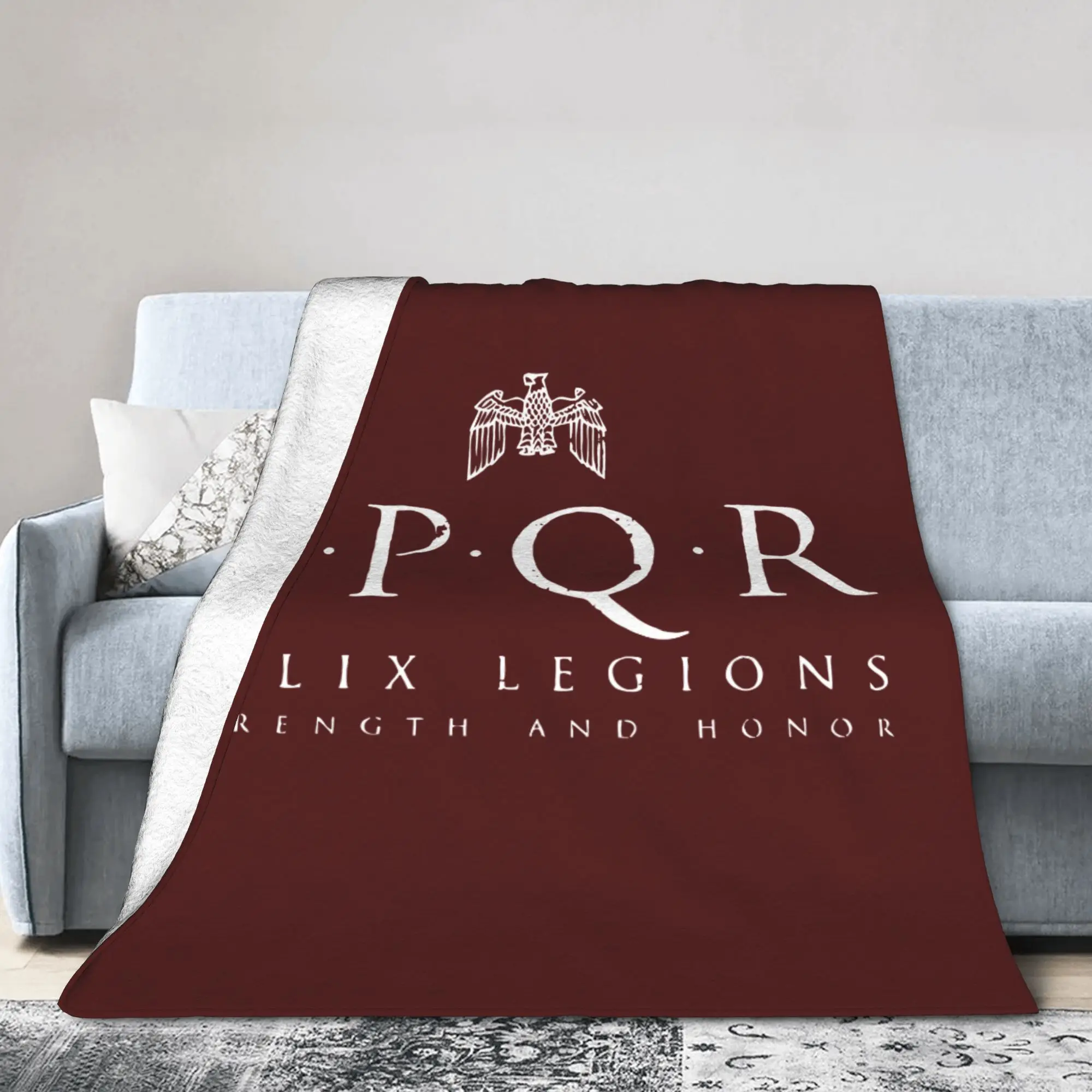 SPQR  Roman Empire Army Blanket Fleece Textile Decor  Breathable Warm Throw Blanket for Bedding Office Bedspreads