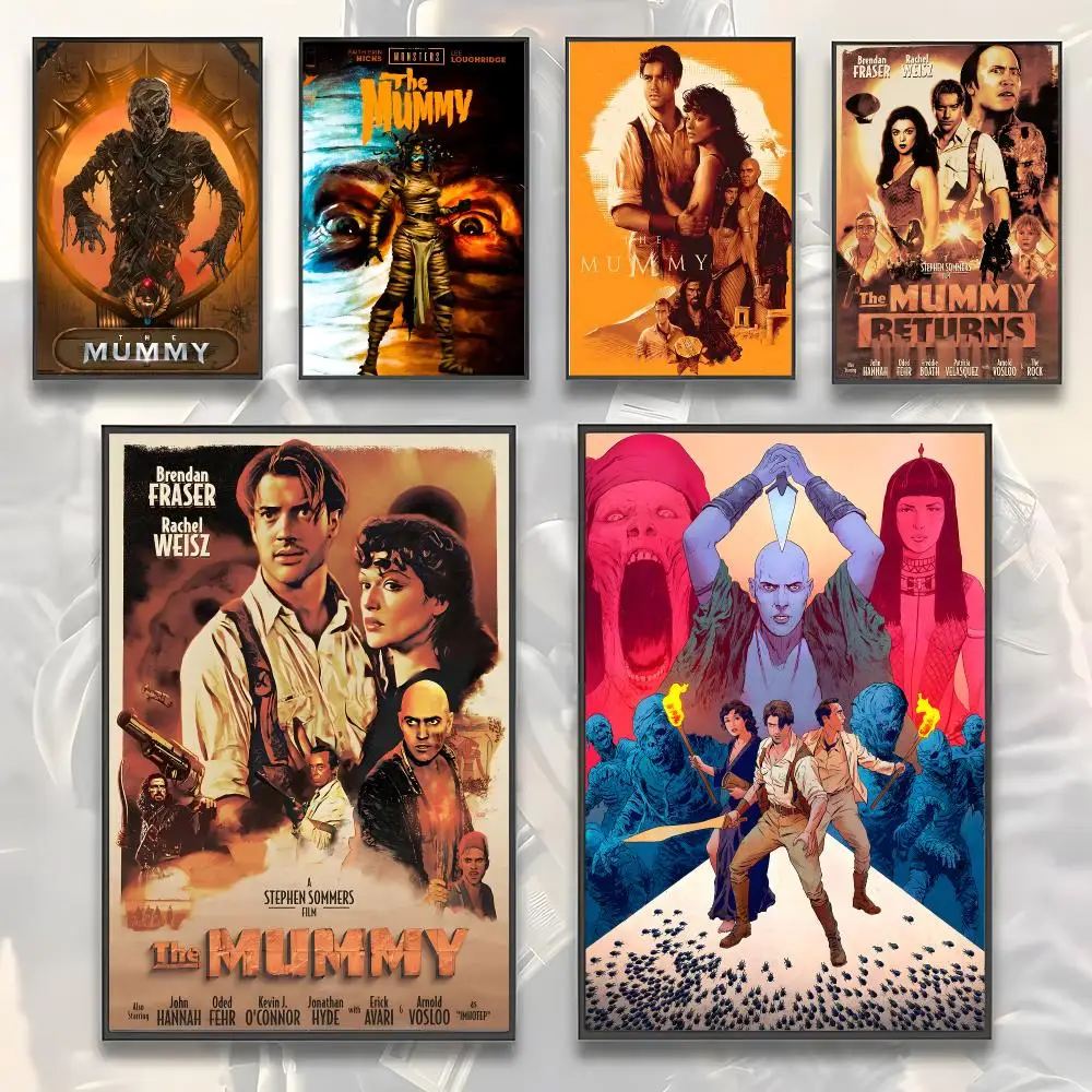 Retro Fantasy Movie T-The MummyS Poster Home Living Bed Room Bar Hallway Sticky Wall Art Printing Aesthetic Decor