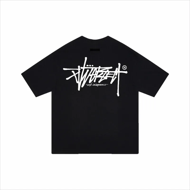 الرجال والنساء قصيرة الأكمام تي شيرت الشارع الأمريكي الإبداعية شخصية القطن المطبوع الجسم جوكر فضفاض تي شيرت غير رسمي #1