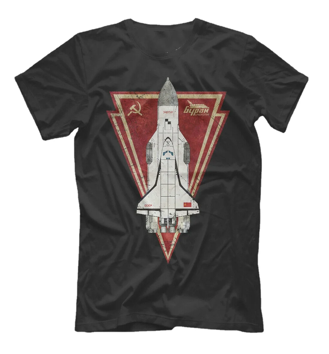 CCCP Soviet Space Programm Poster Russian Buran Space Shuttle T-Shirt. Summer Cotton O-Neck Short Sleeve Mens T Shirt New S-3XL