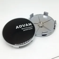 4pcs 68mm 64mm ADVAN Racing Wheel Center Hubcaps 65mm Emblem Badge Rims Cover Car Styling Accessories