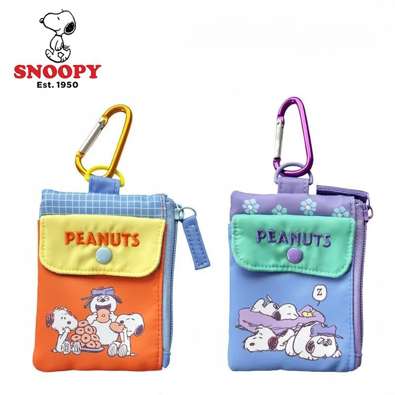 

Kawaii Snoopys Wallet Anime Cartoon Cute Coin Purse Cartoon Storage Bag Bus Card Student Portable Headphone Bag Girl's Gift Toy