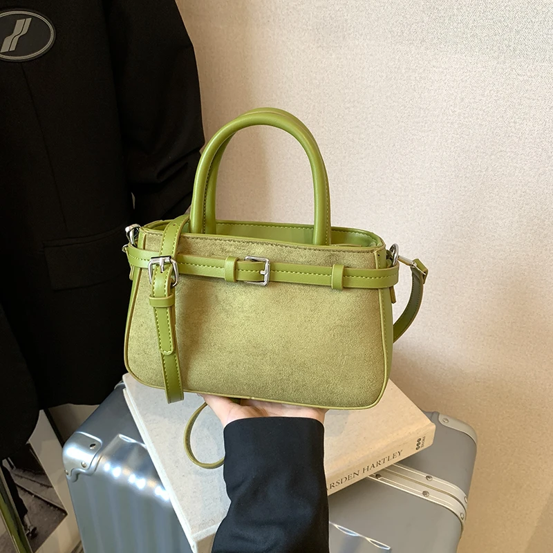 

2025 универсальные женские сумки через плечо для поездок на работу, сумки через плечо из искусственной замши на молнии с швейными нитками, простые женские сумки на распродаже