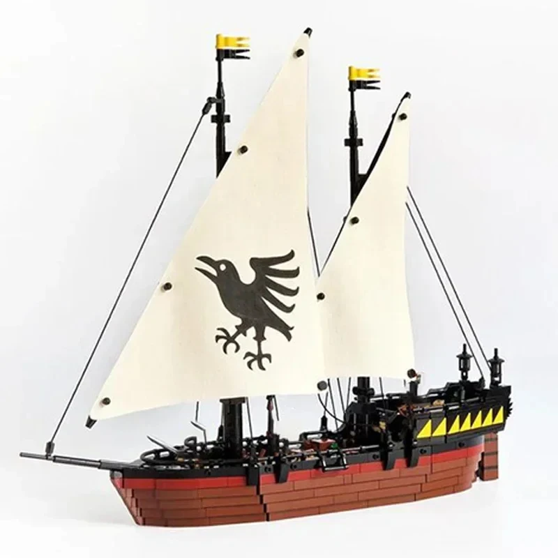 

1594 шт., серия Moc Ship, пиратская ворона, коготь, модель корабля, сделай сам, сборка, строительный блок, игрушка, детский подарок на день рождения (кроме парусов)