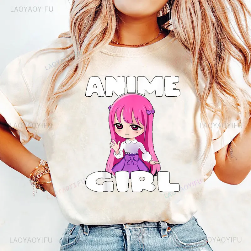 أنيمي فتاة عاشق للمراهقين مانغا Kawaii Otaku الجرافيك تي شيرت هايت الجودة 100% القطن شوجو فتاة نمط Y2k ملابس فتاة الهدايا #3