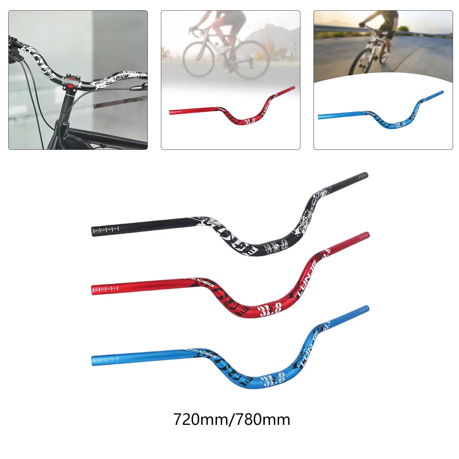 Bike Handlebar Extra Long 31.8mm Riser Handle Bar for DH Replace