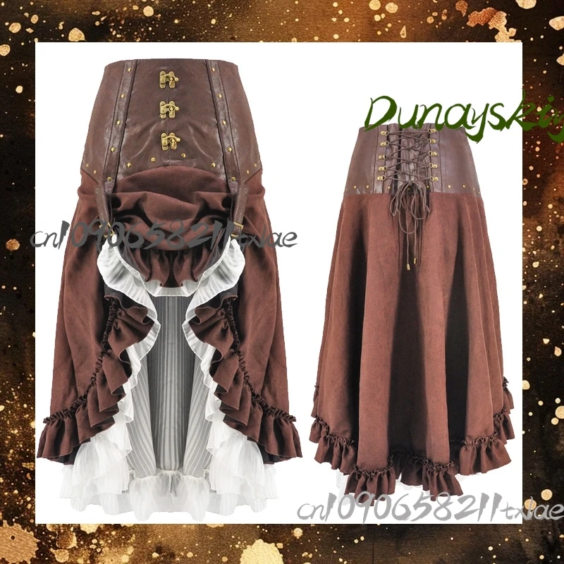 

Steampunk Gothic Cosplay Costumes Medieval Punk Cool Brown Cool Lolita Dress Jirai Kei Kawaii Party Daily Halloween Cosplay