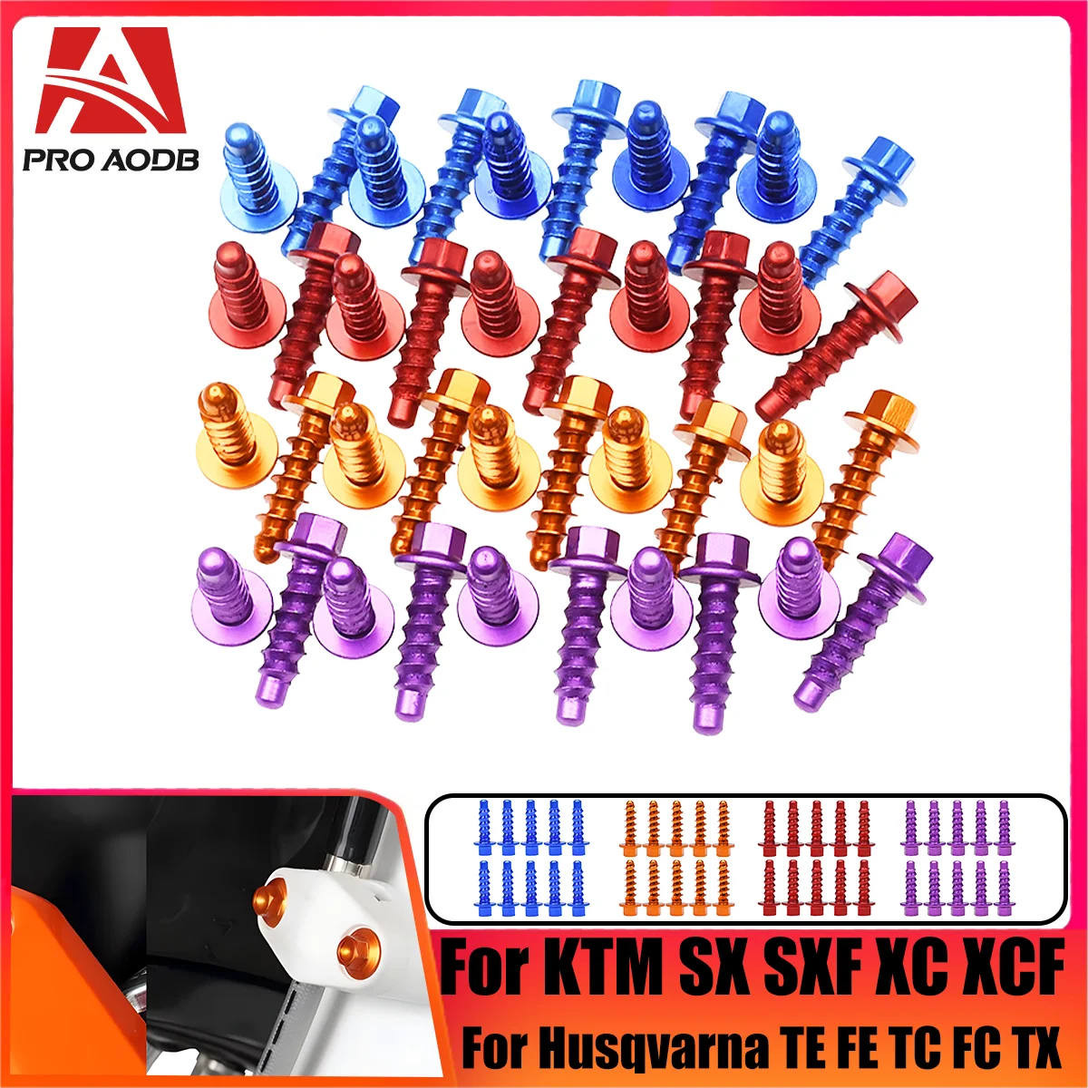 

10Pcs Dirt Bikes Self Tapping Screw Bolt Kit For KTM XC XCF EXC EXCF SX SXF TPI SIX DAYS 125 250 300 350 400 450 500 1997-2022