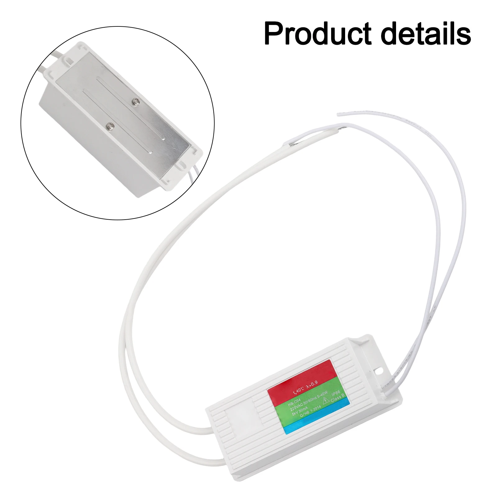 경기 환경용 고전압 전원 공급 장치 LED 광고판 변압기 10.5 인치 와이어 길이 30mA 전류 등급