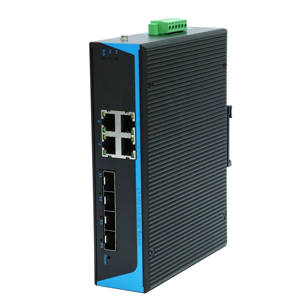 Four 10G SFP Optical Ports and Four 10M/100M/1000M/2500M Base-T Adaptive Electrical Ports Industrial-grade Switches 2.5gb Switch
