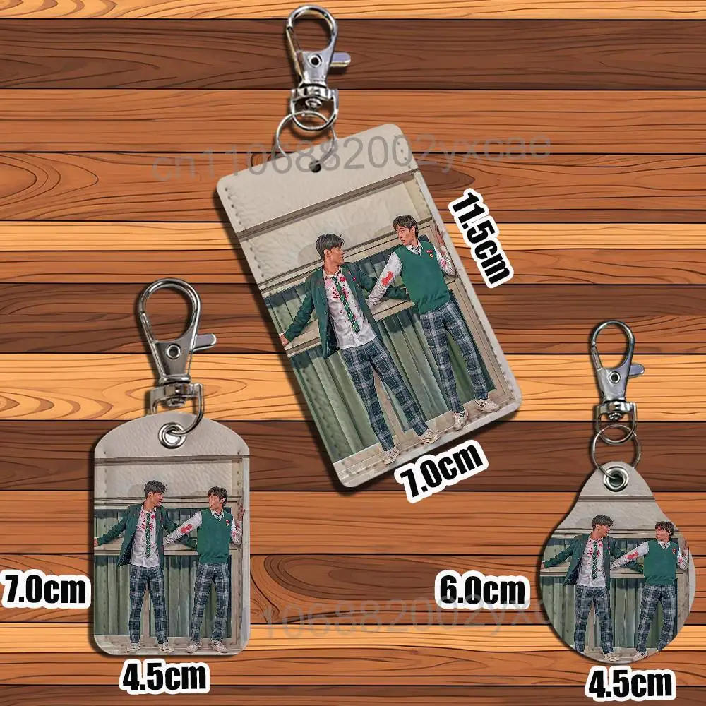 AOUAD movie All of Us Are Dead Keychain Holder Suitable For Subway Bank Card Bus Card Case Badge Holder Wallet Card Textured view 4