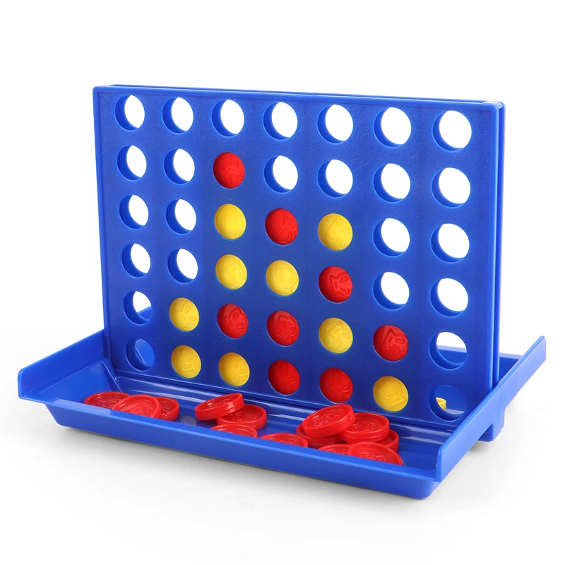 Piccola tromba per bambini 3D Connect Four Gobang Gioco da tavolo Gioco di puzzle educativo giocattolo competitivo genitore-figlio