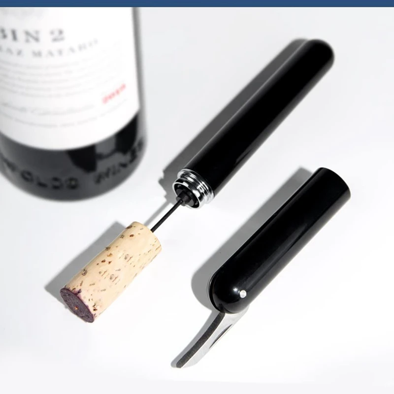 2Pcs Upgrade Pocket Safety Portable Air Pump Corkscrew Air Pressure Wine Corkscrew Stainless Steel image 2
