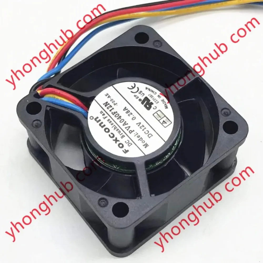 Foxconn PVA040F12N DC 12V 0.28A 40x40x20mm 4-Wire  Cooling Fan