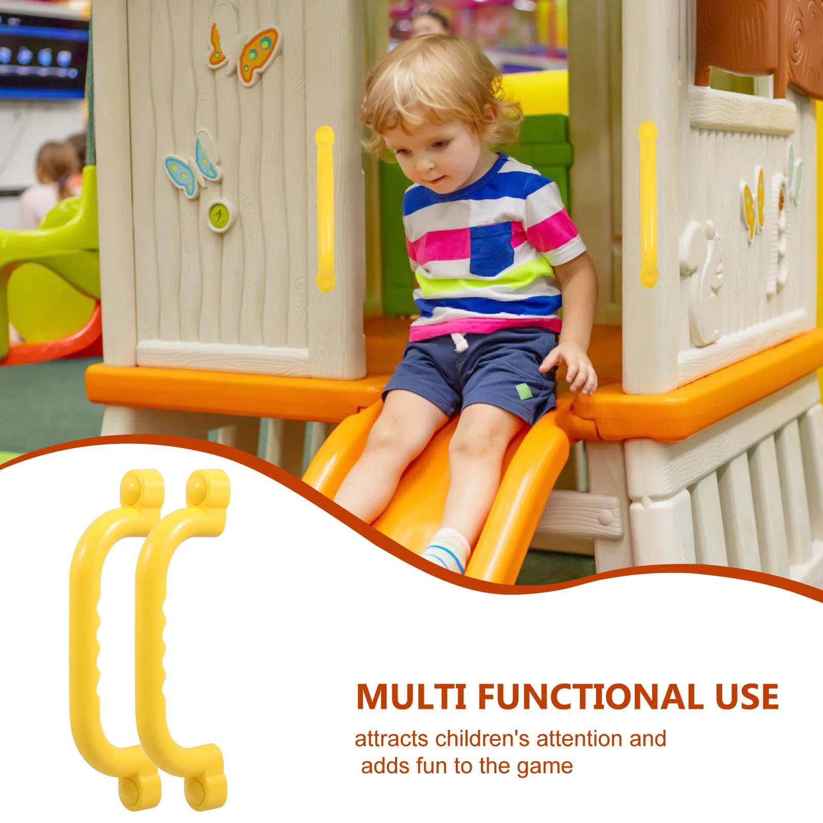 2 قطعة مقبض السلامة عدم الانزلاق تسلق الإطار اليد القبضات لملعب سرير بطابقين في الهواء الطلق رياضة سلم مقابض Playset