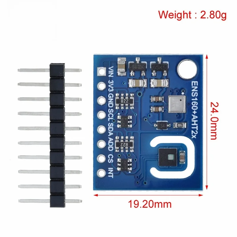 ENS160+AHT21 Carbon DioxideCO2 eCO2 TVOC Quality and Temperature Humidity Sensor