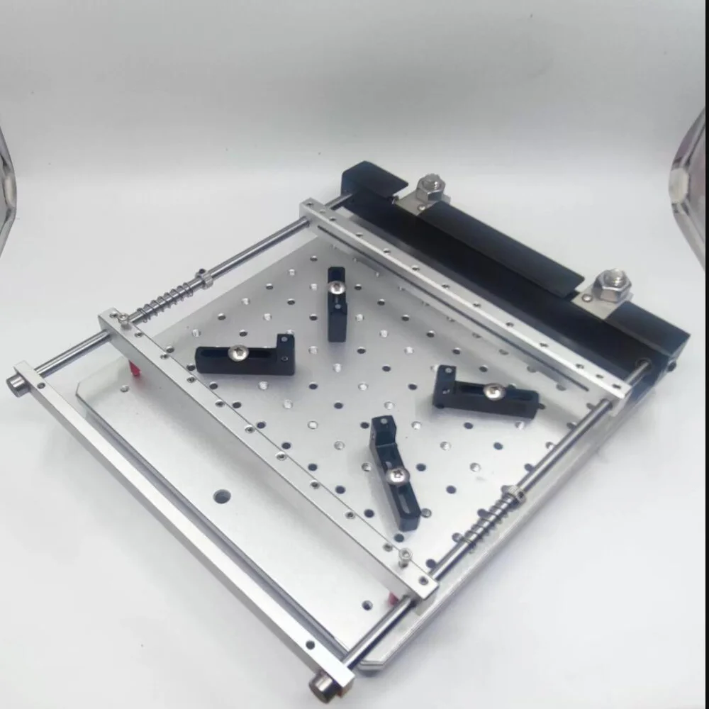 Imagem -03 - Aço Mesh Solda Paste Printing Table Precise Smt Manual Small Screen Printing Machine Melhor Impressão 170 Mmx170 Mmpcb