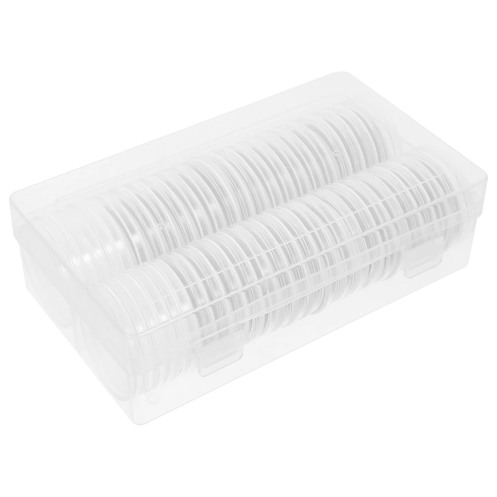 Coin Storage Box Transparent Plastic Holder for Collectors Bulk Container Display Case Coin Protectors