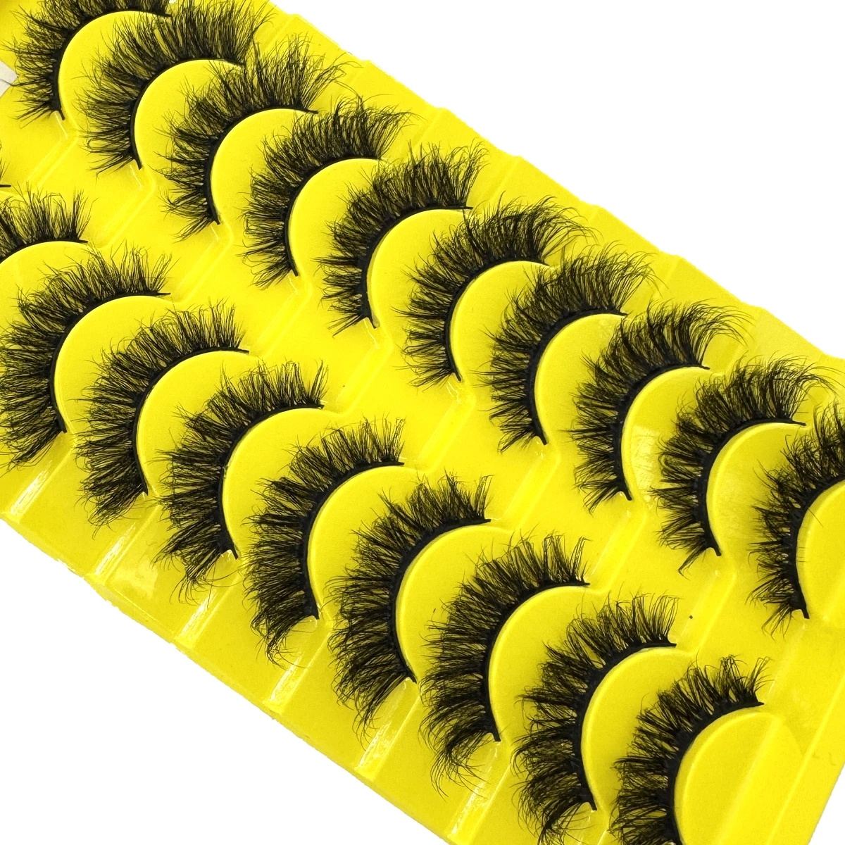 HBZGTLAD 10 ペア偽ふわふわロシアンストリップまつげ 3D 偽まつげメイクアップ乱雑なつけまつげふわふわ厚いまつげ