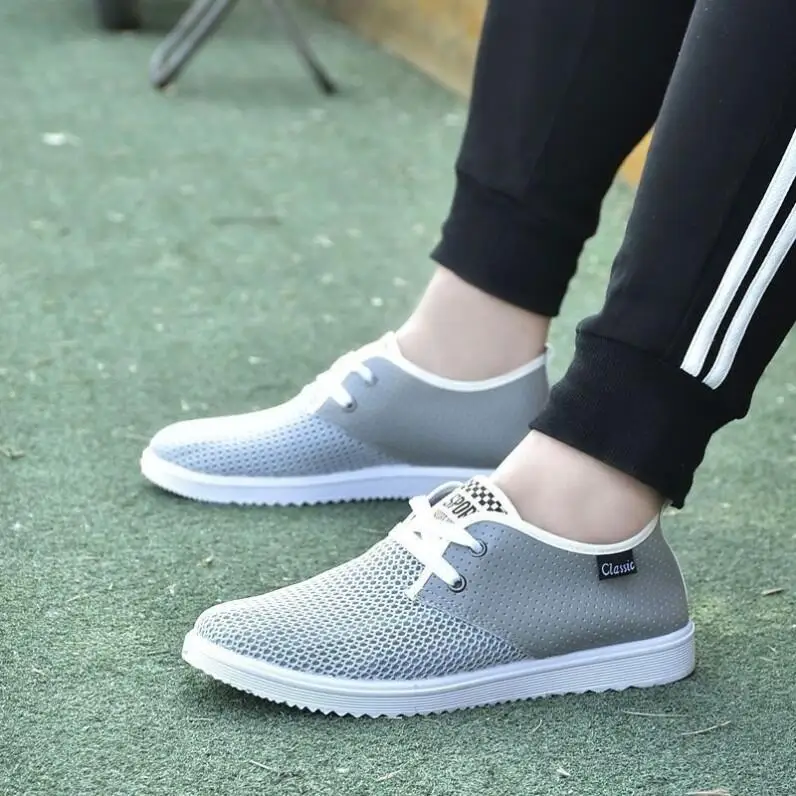 Summer Mesh Men's Sports Casual Running Trend Shoes Korean Version Match All Canvas Board Shoes Breathable Cloth Shoes