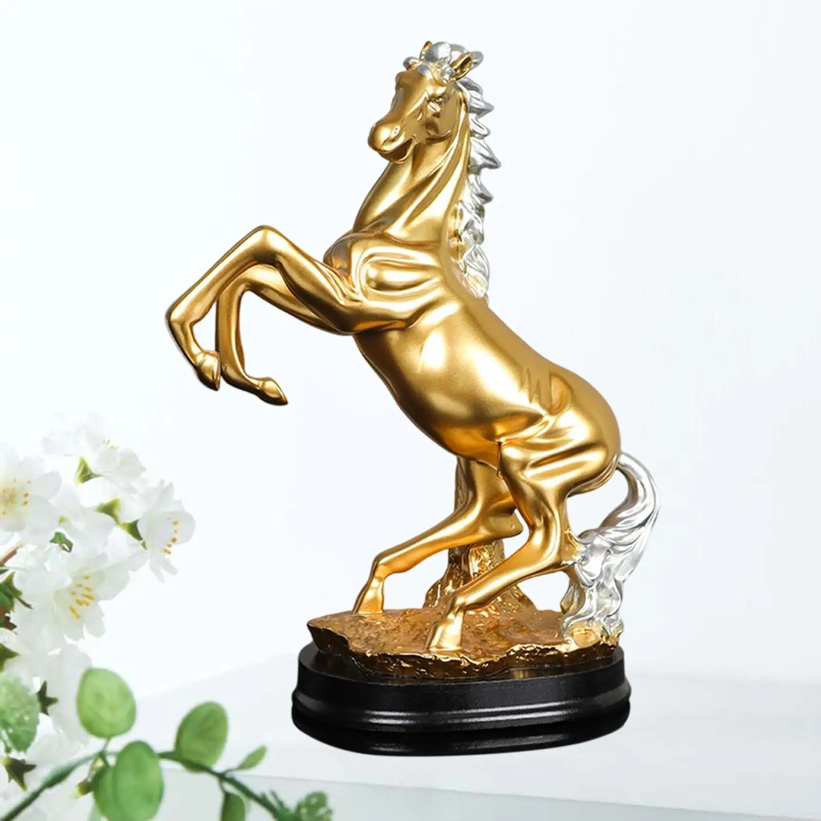 

Modern Decorative Resin Horse Figurine Tabletop Craft Ornament Statuette for Living Room Home Decoration