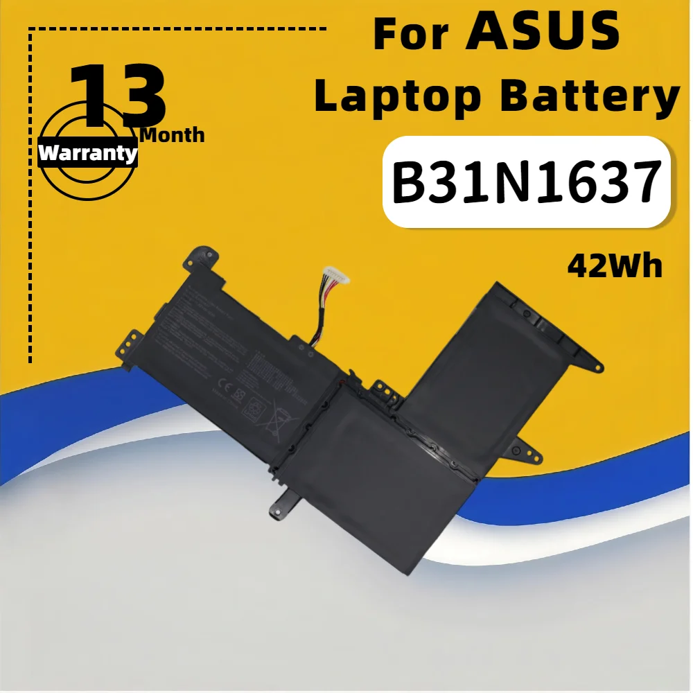 FRLESUI Battery B31N1637 For ASUS VivoBook X510 X510U X510UQ X510UA S510U S510UF S510UQ F510U F510UA F510UQ Laptop Battery