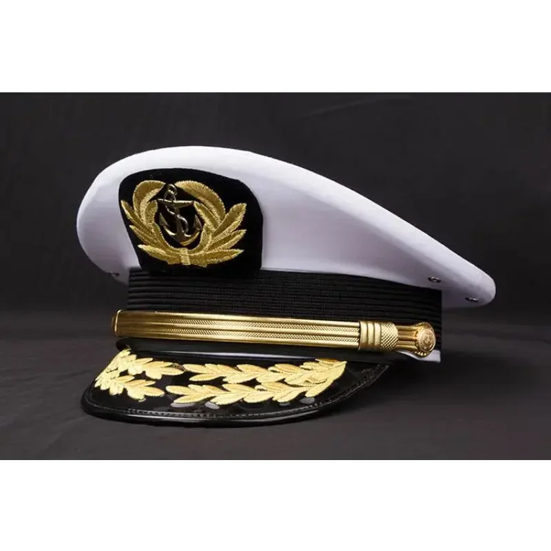 Navigator Navy Cap Embroidered Hat Captain Mariner Men Military Officer