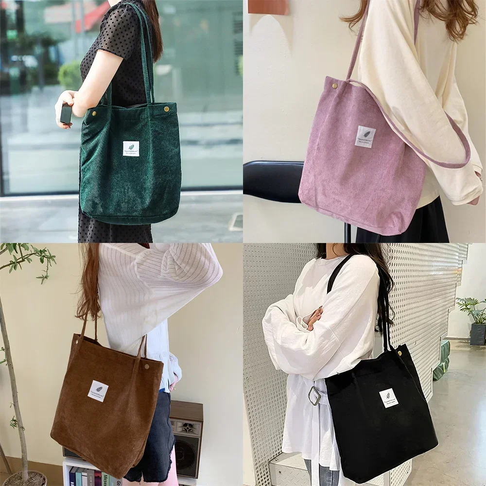 Bags for Women Shoulder Shopping Pack Reusable Casual School Style Handbags Grocery Eco Organizer Shopper Tote Bag 2024