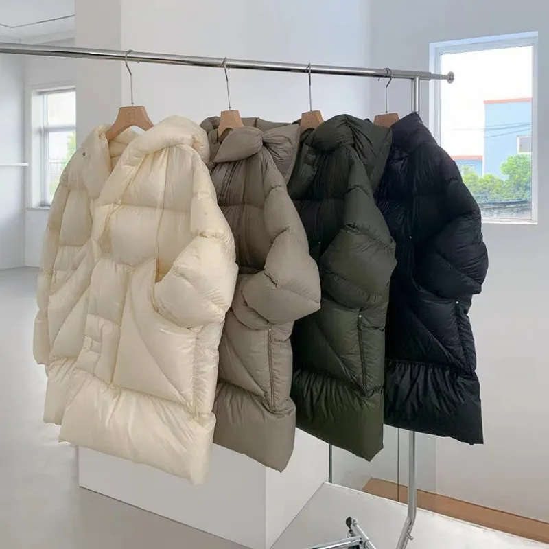 Women\'s Winter Jacket 90% White Duck Down Coat Warm Soft Puffer Jackets Female Hooded Parkas New Female Fashionable Outerwear