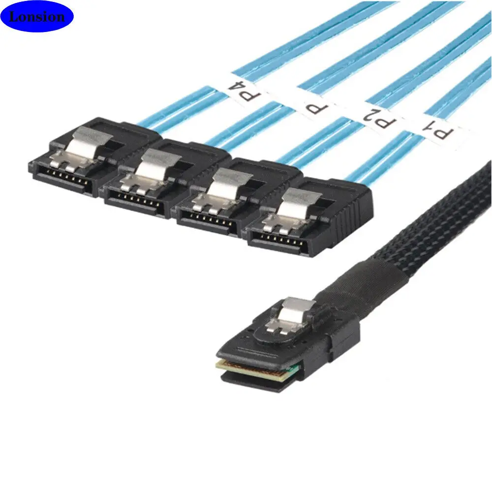 

SFF8087 TO SATA Server Connection Cable MINI SAS SFF-8087 To 4 Ports SATA 7P Female Server Connection Cable