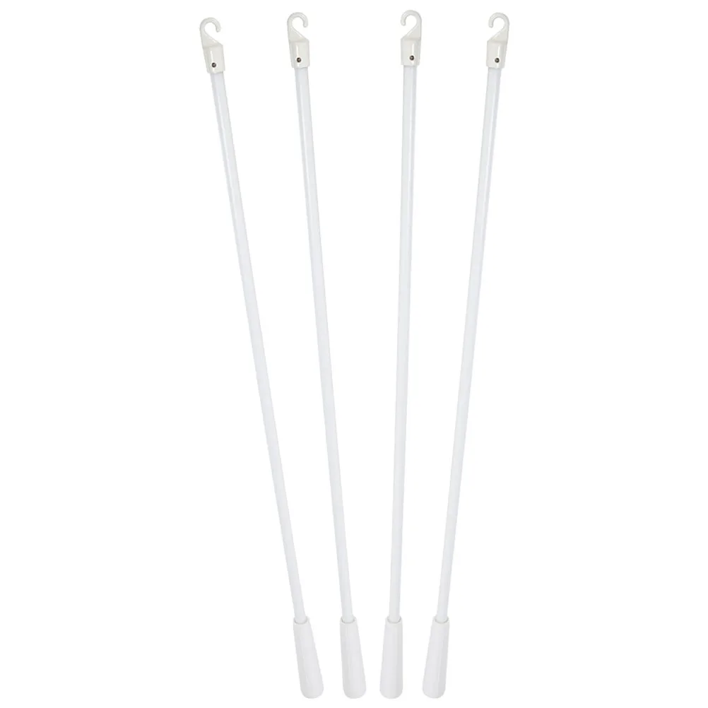 

4 Pcs Vertical Blind Rod Opener Stick W Reusable Lightweight Transparent Hook Matching Design Tilt Replacement Window Blinds