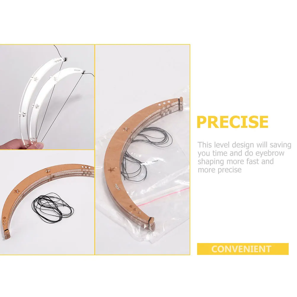 1 conjunto de régua de sobrancelha profissional, kit de modelagem de plástico, tamanho ajustável, ferramenta de design de nível para sobrancelha precisa