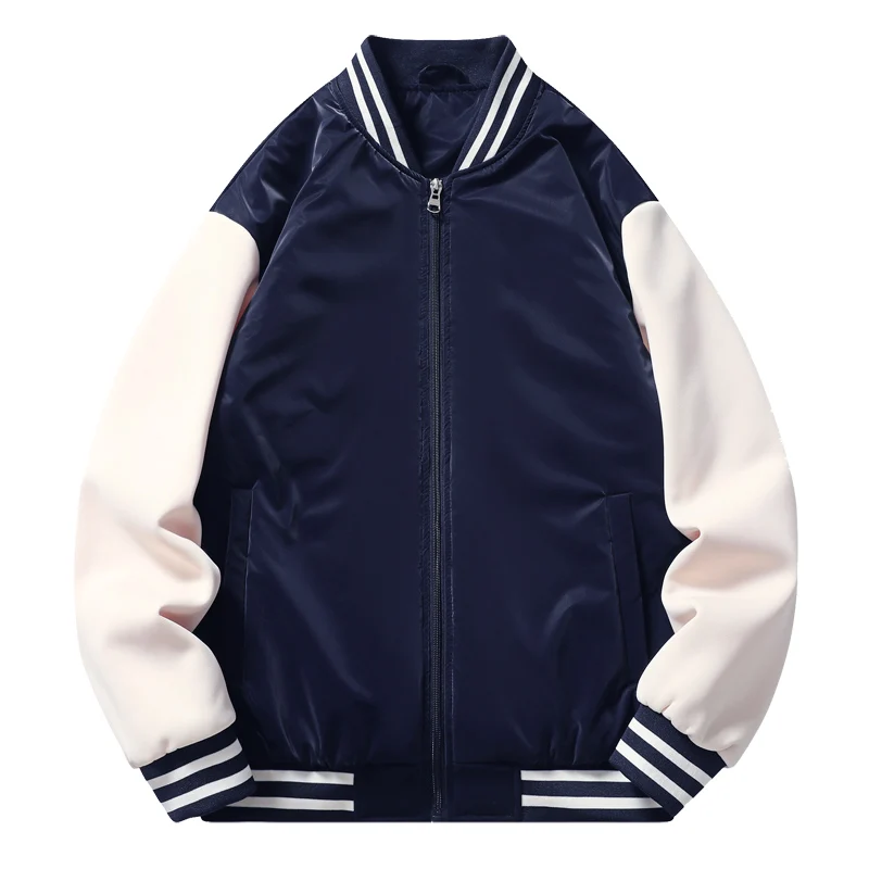 Baseball Jacket New Fashion High Quality Standing Neck Zipper Jacket Sports Jacket Women's Men's Baseball Jacket Customization