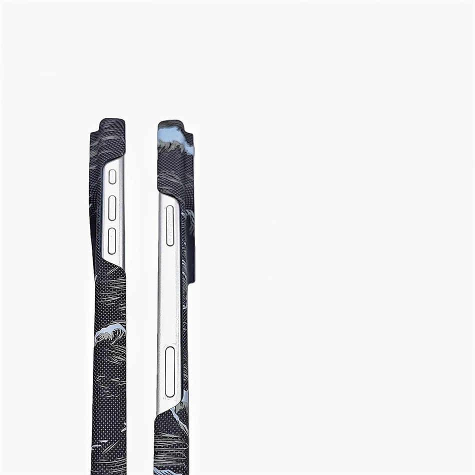Luxury For Magsafe Carbon Fiber Texture PC Phone Case For iPhone 17 16 15 14 Pro Max New Frosted Frameless Dissipation Cover view 4
