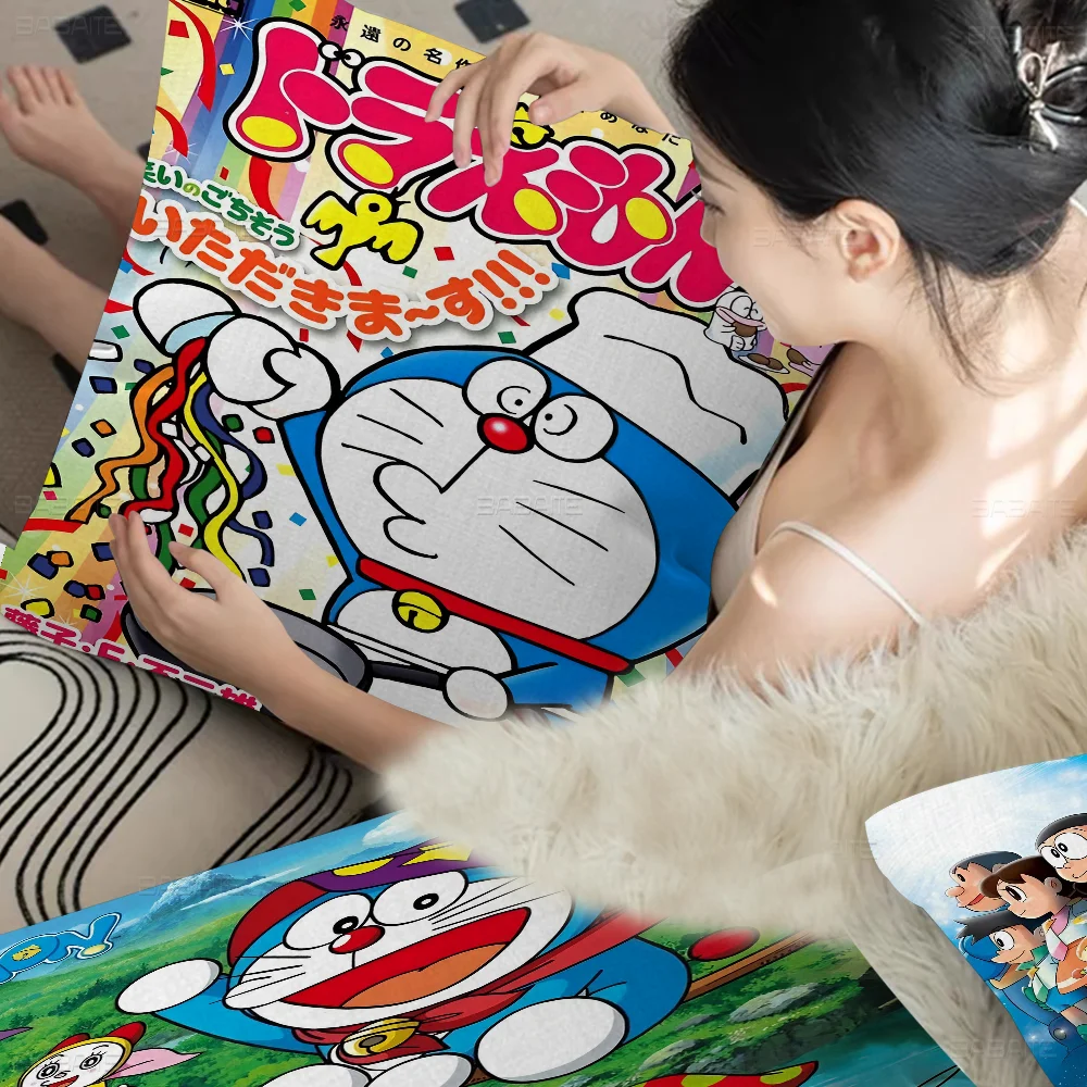 D-Doraemon AMINE Pillow Anime Pillow Sofa Bed Head Pillow Cover Cushion Cover 45x45 Cm Fashion