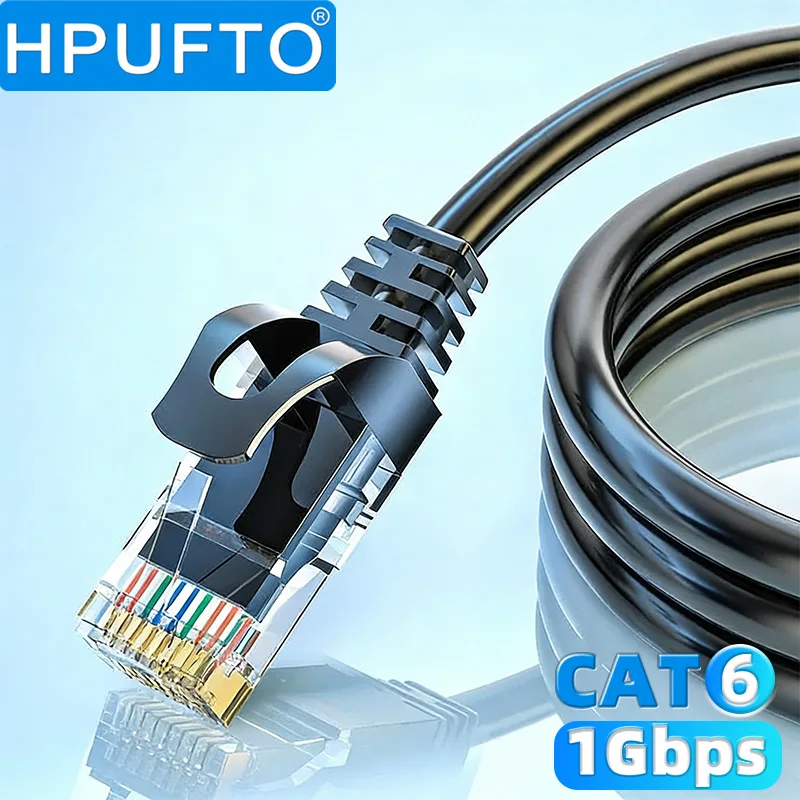 Cat6 ROUND Ethernet Cable Heavy Duty Direct Burial In-Ground POE Waterproof LLDPE UV Resistant UTP 24AWG CCA Solid Cord