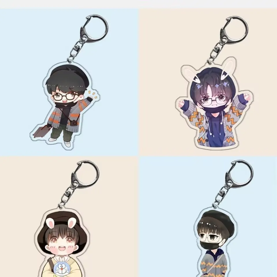 Xiao Zhan การ์ตูนอะนิเมะพวงกุญแจจี้,รุ่น Q รูปลักษณ์ของคนจริงระดับที่กำหนดเองข้าวฟลายอิ้งฮีโร่โซ่โทรศัพท์มือถือ